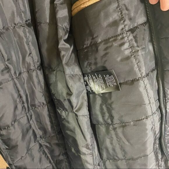 DKNY Men’s Wool Blend Coat Removable Quilted Bib Camel - Picture 6 of 10